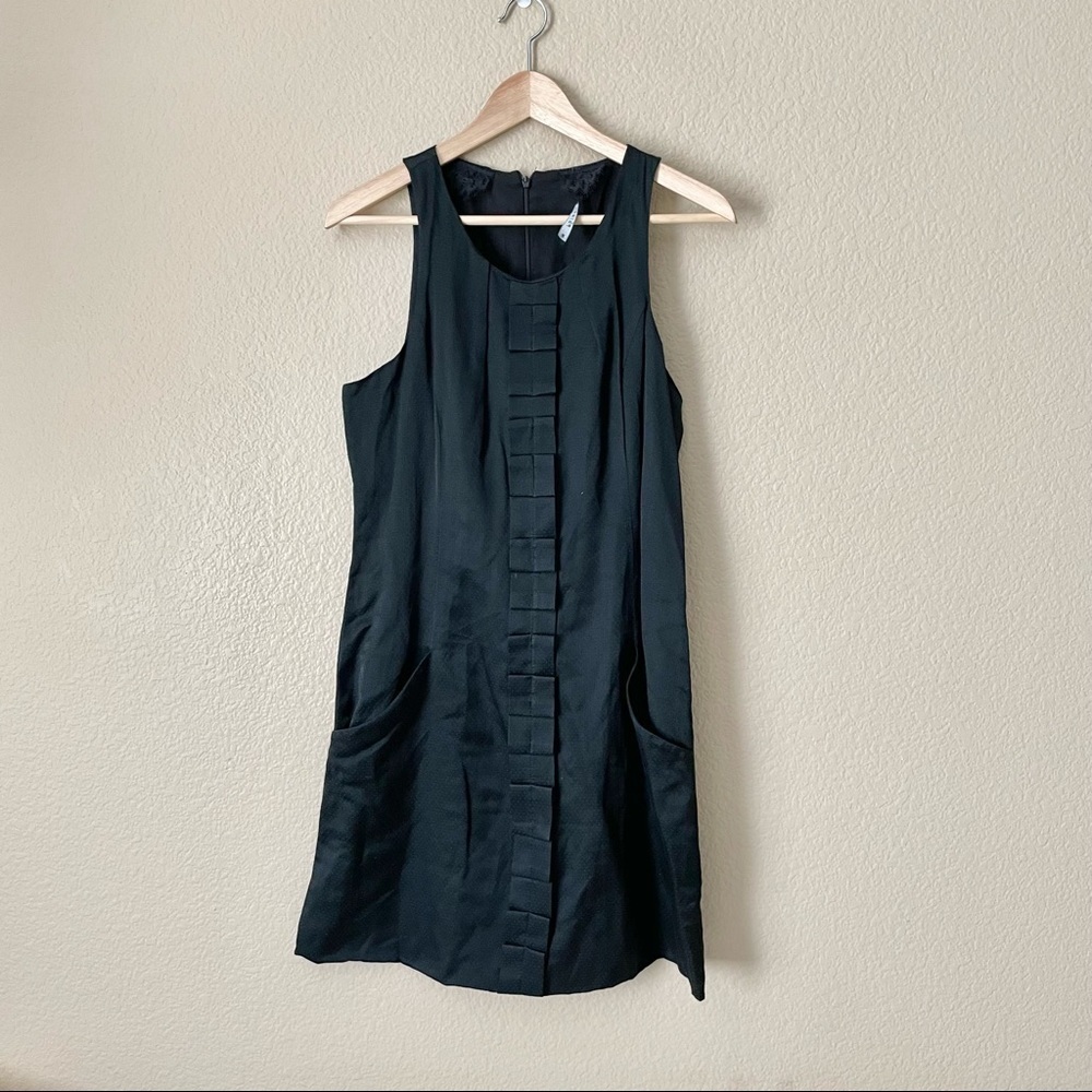 Poleci Black with front detail and Swiss dot Dress